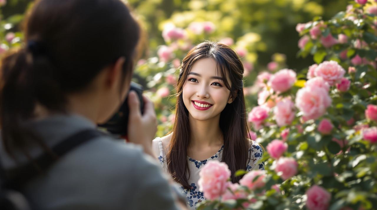 蔷薇少女宋烟萝花丛拍摄全纪录 - cos图片花絮视频